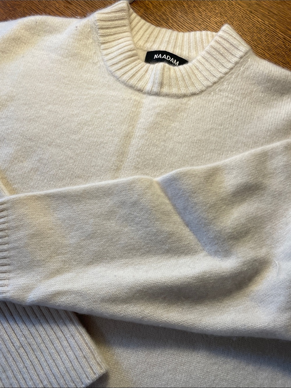 NAADAM Women’s Crewneck Cashmere Sweater - Ivory/Cream